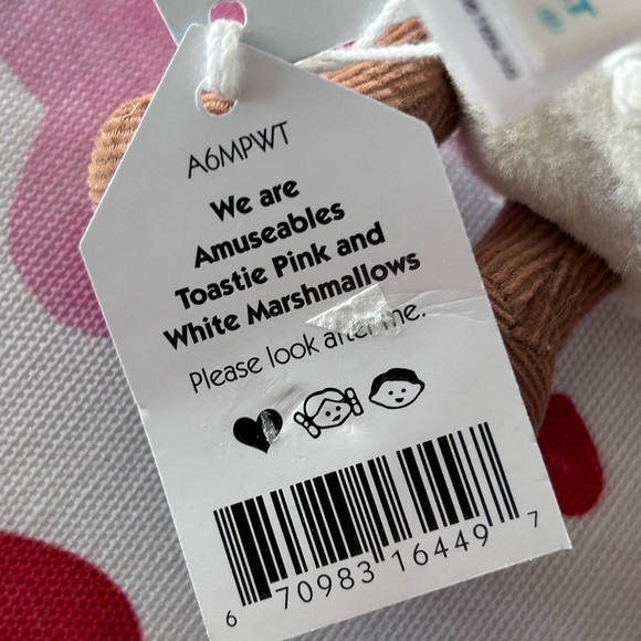Jellycat NWT Pink and White Toastie Marshmallows Set - Picture 7 of 7